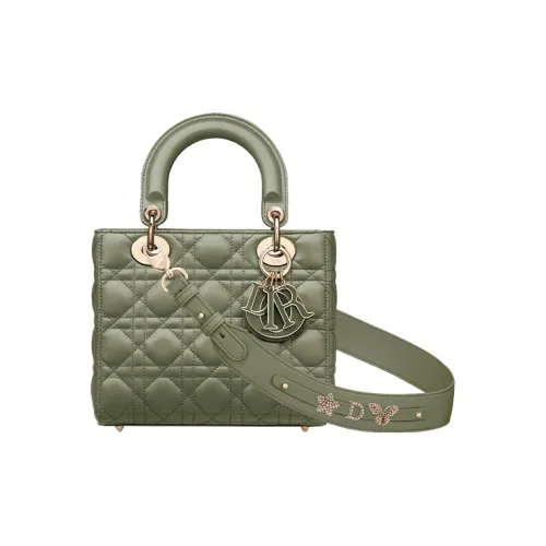 DIOR Lady Dior My ABCDior Овчина Сумка через плечо Сумка Маленькая Женская Сосново-зеленый Цвет