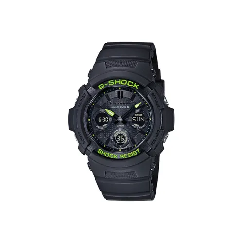CASIO Кварцевый механизм Мужские часы серии Liquid Crystal/Analog Dual Display, 46,4 мм, черный