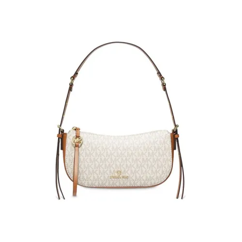 MICHAEL KORS Camden Кожа Baguette Сумка через плечо Маленькая Женская Ванильный Белый