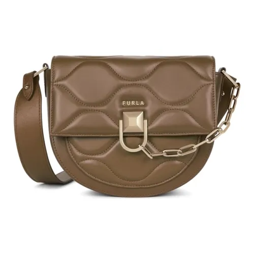 Furla Miss Mimi Collection Сумка через плечо из коровьей кожи Мини Женская Коричневая