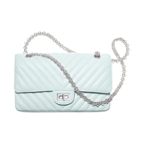 CHANEL 2,55 Телячья кожа Сумка через плечо сумка через плечо Женская Светло-синяя