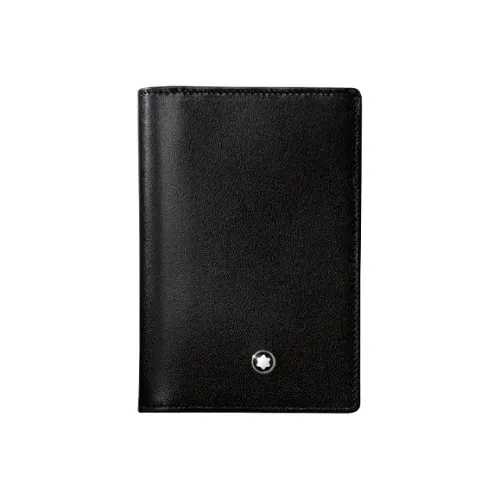 MONTBLANC Meisterstuck Коровья кожа держатель для визиток кошелек мужской черный