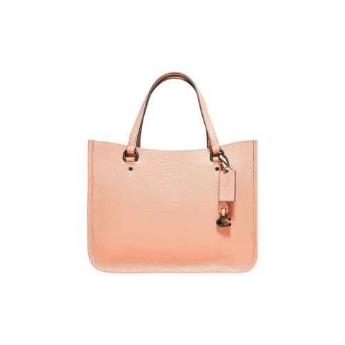 COACH Tyler Кожа Тоут Сумка Сумка для покупок Сумка на плечо Сумка Большая Женские Румяна Нежно-розовый