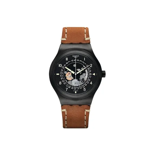 SWATCH Автоматический Механический Механизм Мужские Часы 42 мм Черный