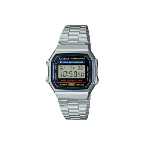 CASIO Vintage Collection A168 Кварцевый механизм нержавеющий стальной ремешок мужские часы серебристый циферблат