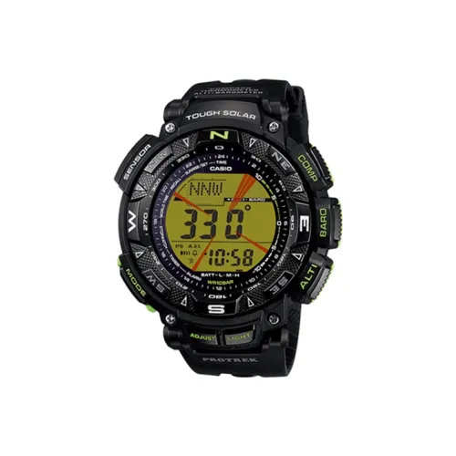 CASIO PRO TREK Collection PRG Коллекция Кварцевый механизм Смольный ремешок Часы Мужские Желтый циферблат PRG 240 1B