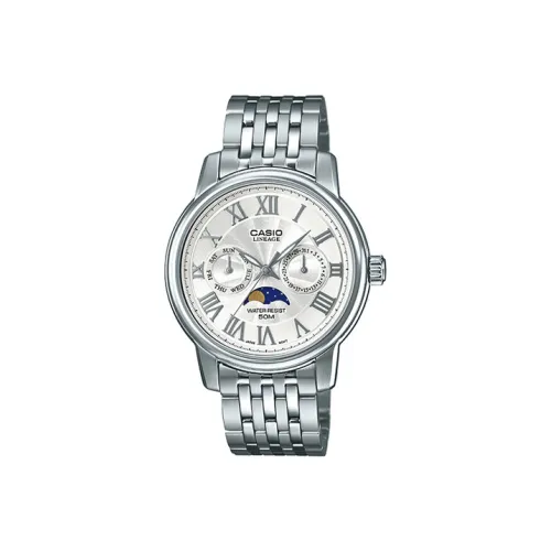 CASIO LINEAGE Series Кварцевый механизм нержавеющая сталь ремешок мужские часы серебристый циферблат