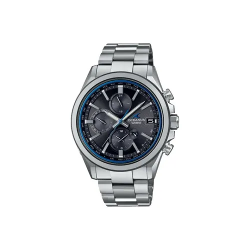CASIO OCEANUS Collection Круглый Многофункциональный Циферблат Солнечный Кварцевый Механизм Титановый Ремешок Часы