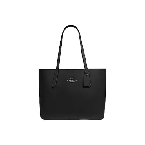 COACH Hudson Natural Pebble Кожа Сумка-тоут Сумка для покупок Сумка Сумка через плечо Большая Женская Черная