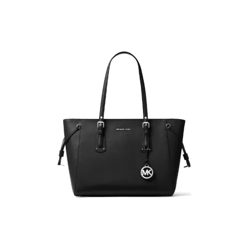 MICHAEL KORS Voyager Кожа Тоут Сумка Сумка для покупок Сумка сома Сумка на плечо Женская Черная