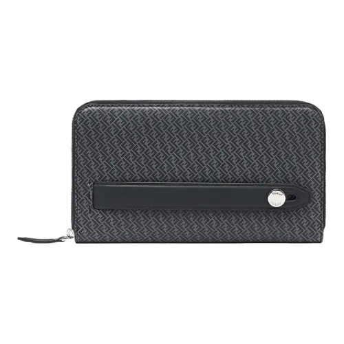 FENDI Кожа Клатч Кошелек для карт Мужской Черный