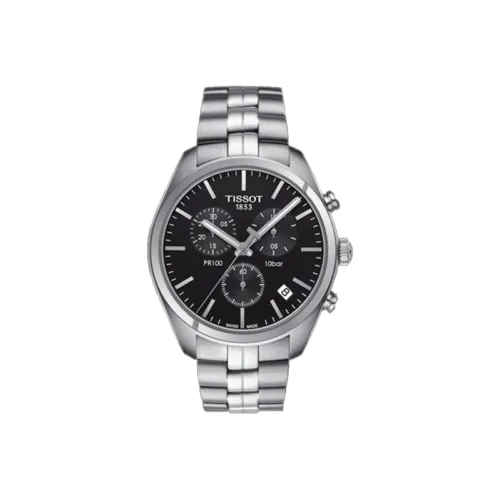 TISSOT PR100 Collection Кварцевый механизм Мужские часы Часы 41 мм Черный циферблат