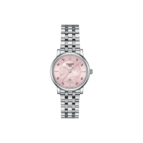 TISSOT Carson Elite Series Кварцевый механизм Женские часы 30MM Жемчужная раковина Циферблат часов