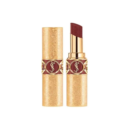 SAINT LAURENT 2021 Рождественская ограниченная серия Позолоченный Round Tube Помады