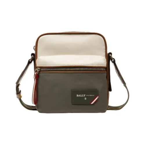 BALLY Нейлоновая сумка через плечо среднего размера мужская серая и белая