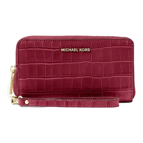 MICHAEL KORS MICHAEL KORS Luggage Collection Кожа Кошелек Клатч Женские Ягодно-красный