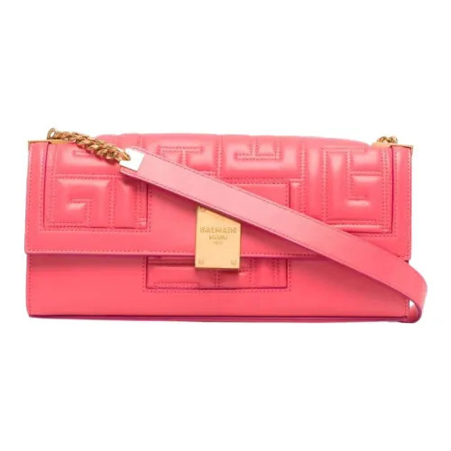 BALMAIN Тисненая овечья кожа сумка через плечо женская розовая