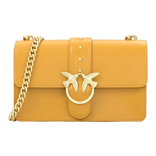 PINKO Кожа Swallow Сумка Сумка через плечо Сумка на плечо Женская Желтая