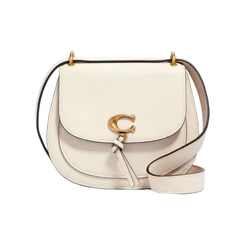 COACH Remi Кожа Сумка через плечо Седло Сумка Сумка на плечо Маленькая Женская Белая
