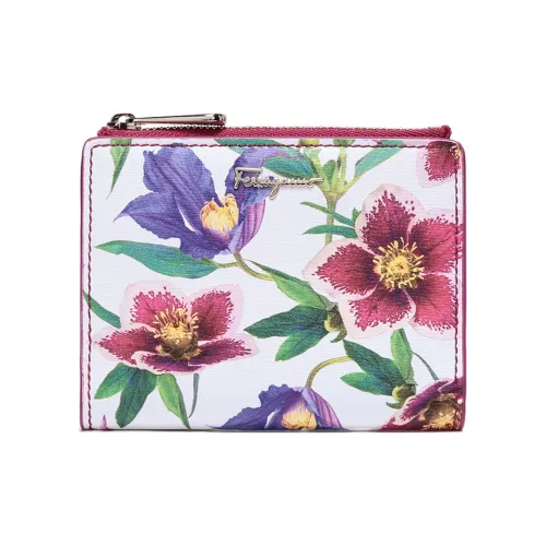 Ferragamo Коровья кожа Держатель для карт Монетница Женская Белая