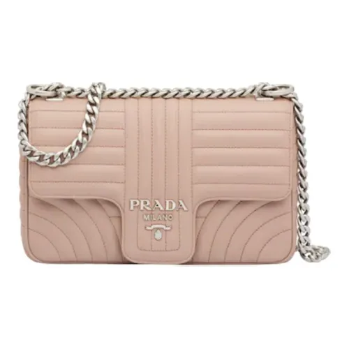 PRADA Diagramme Кожа Сумка через плечо Средний Женский Розовый