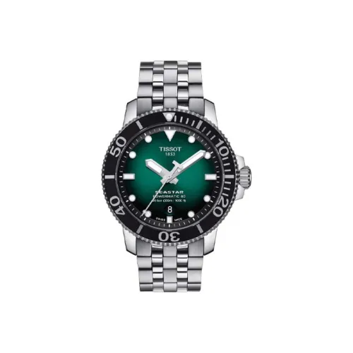 TISSOT Автоматический Механический Механизм Мужские Часы Starfish Collection 43 мм Зеленые