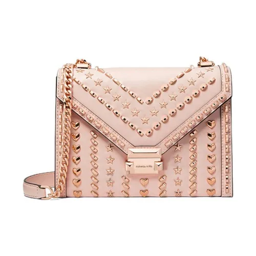 MICHAEL KORS Whitney Коровья кожа Конверт Сумка через плечо Женская Розовая