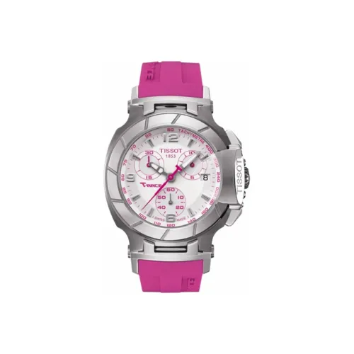 TISSOT Race Collection Кварцевый механизм Женские часы 40,66 мм Белый циферблат Корпус из нержавеющей стали Силиконовый ремешок