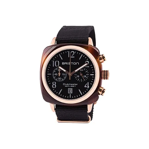 BRISTON Classic Collection Кварцевые часы Нейлоновый ремешок Черный циферблат Унисекс