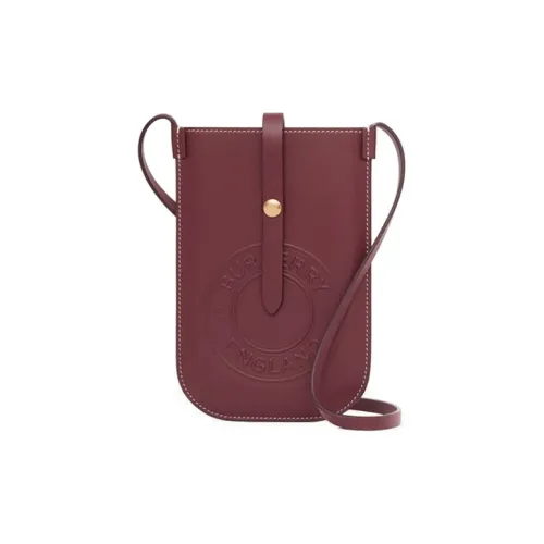 Burberry Кожа Плечевая Сумка Унисекс Бордовый