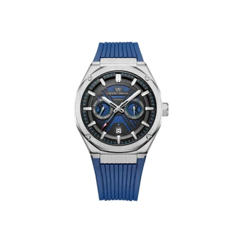 Welly Merck Автоматические механические мужские часы с открытым механизмом и черепом