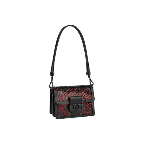 LOUIS VUITTON Dauphine Лакированная поверхность Коровья кожа Сумка через плечо Сумка на плечо Женская Черная