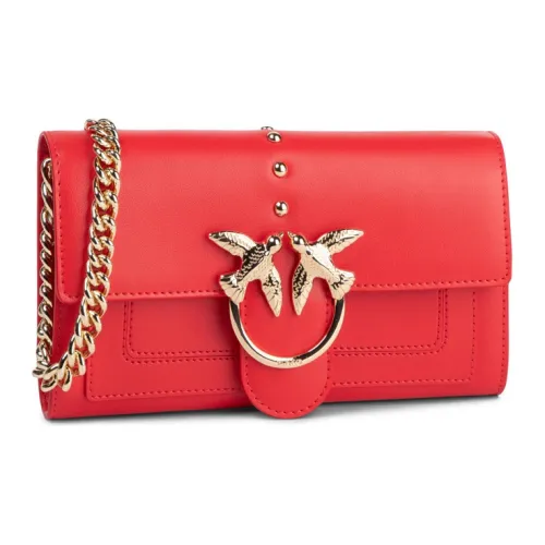 PINKO Кожа Конверт Сумка Клатч Сумка через плечо Сумка на плечо Женская Красная