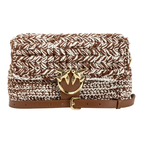 PINKO 100% хлопок с кожаными вставками сумки через плечо большой размер белый коричневый