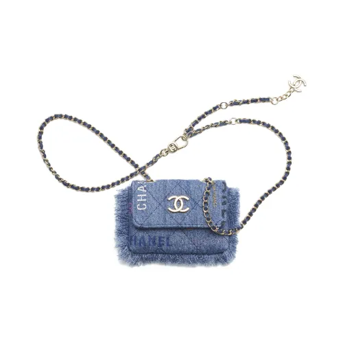 CHANEL Denim Wallet Women's Blue CHANEL Деним Кошелек Женский Синий