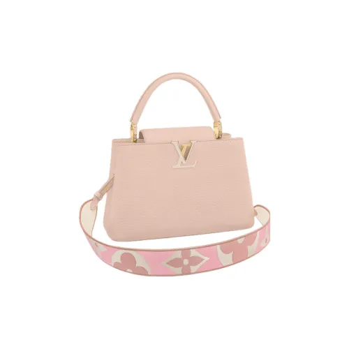 LOUIS VUITTON Capucines Taurillon Кожа Capson Сумка на плечо Средний Женский Перламутрово-розовый