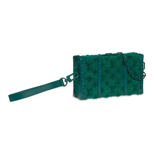 LOUIS VUITTON Основная часть Натуральная коровья кожа мягкая коробка маленькая квадратная сумка клатч мужской зеленый