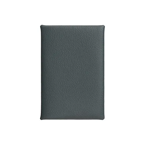 HERMES Calvi Evercolor Телячья кожа Держатель для карт Женские Hurricane Синий Оловянно-серый