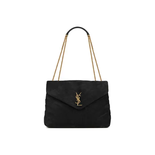 SAINT LAURENT Кожаная сумка через плечо сумка на плечо женская черная