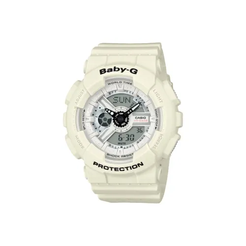 Casio Малыш G Кварцевый механизм Часы Женские Белый циферблат