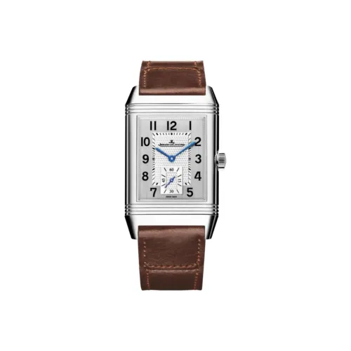 Jaeger LeCoultre Механизм с ручным заводом Мужские часы Flip Collection REVERSO 45,6mm*27,4mm Серебряные