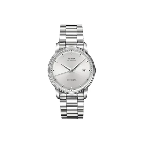 MIDO Baroncelli Collection Автоматический Механический Механизм Мужские Часы Часы 39 мм Серебристый Циферблат