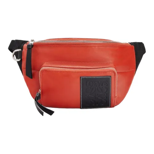 LOEWE Napa Овечья шкура Бананка Мужской Тыква Черный