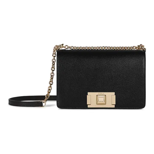 Furla Mimi Collection Сумка через плечо из коровьей кожи Мини Женская Черная