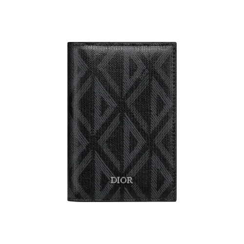 DIOR Холст Картхолдер Мужской Черный