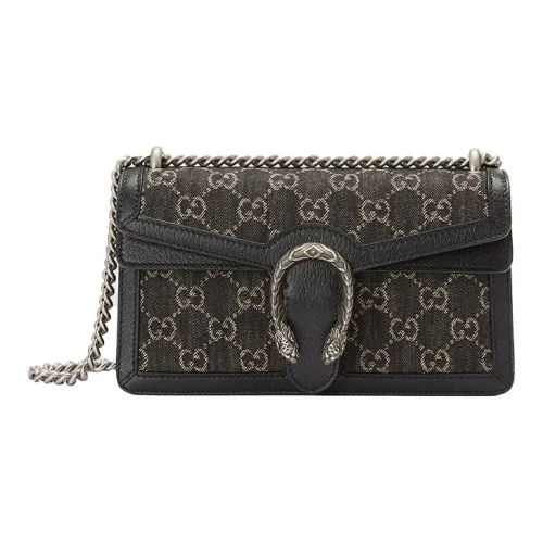 GUCCI Dionysus Denim Portable Crossbody Bag Shoulder Bag Women's Black GUCCI Dionysus Деним Портативная Сумка через плечо Сумка на плечо Женская Черная
