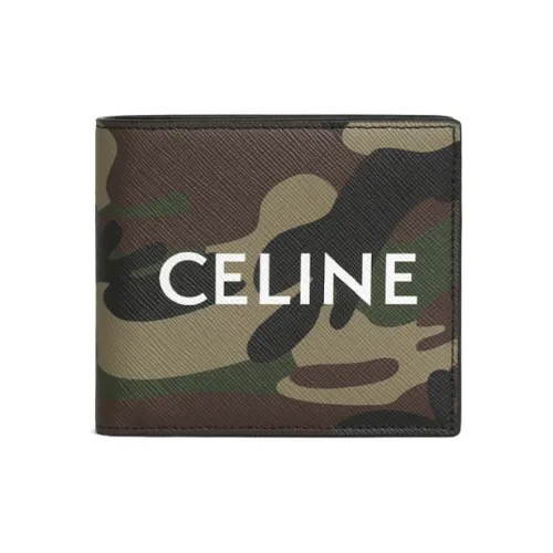 CELINE Canvas с принтом Кошелек Мужской Камуфляж Хаки