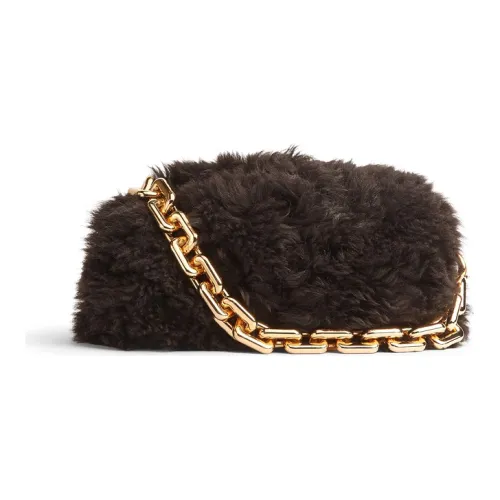 Bottega Veneta Sheepskin Clutch Women's Dark Brown