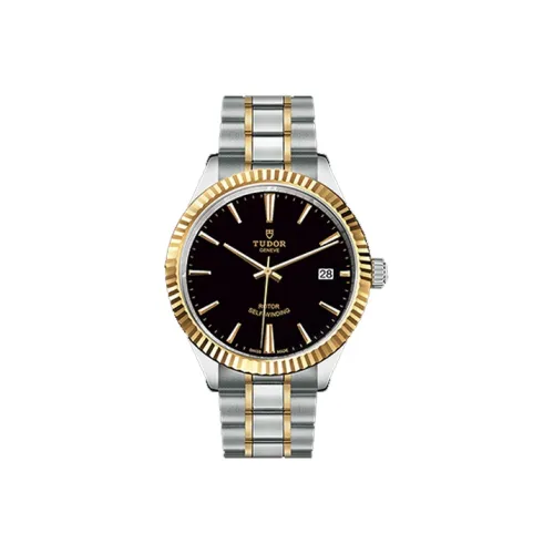 TUDOR Wind Style Collection Автоматический Механический Механизм Мужские Часы Часы 38 мм Черный Циферблат