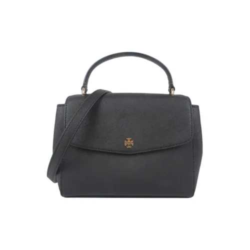 Tory Burch Emerson Коровья кожа Ручная сумка Сумка через плечо Сумка на плечо Маленькая Женская Черная